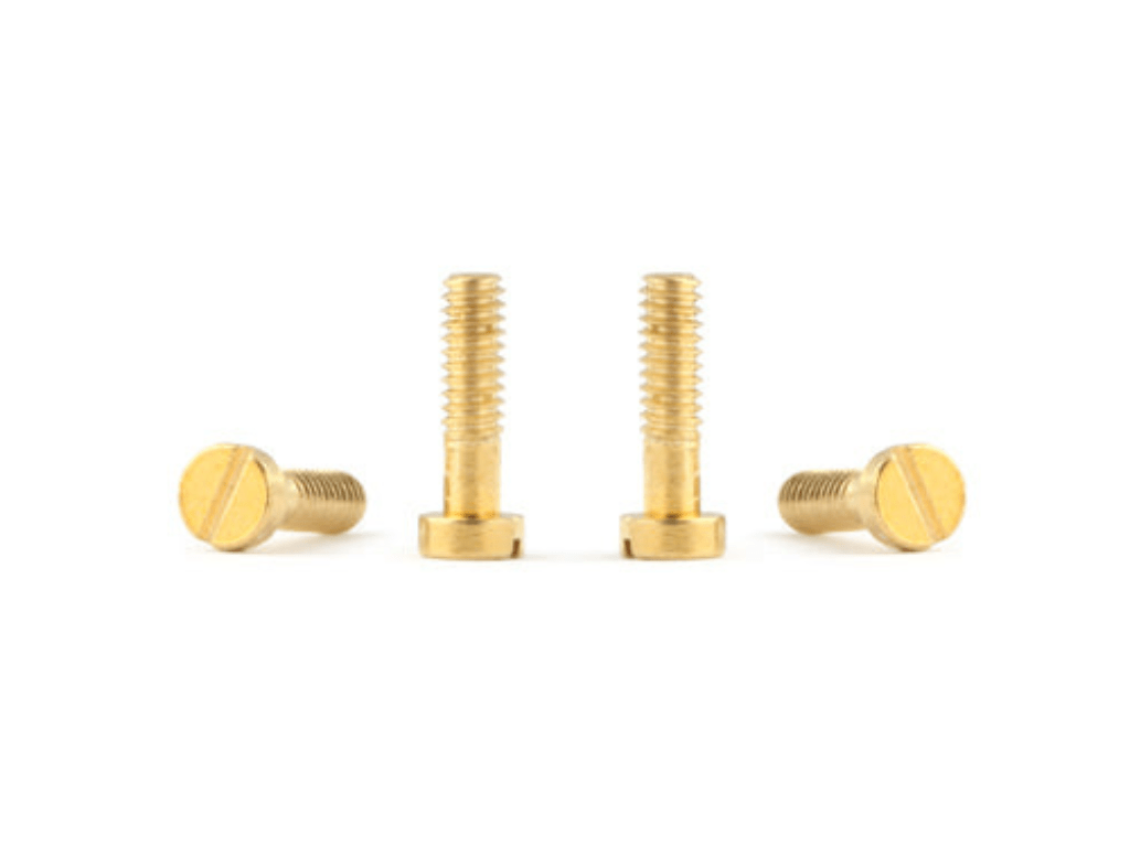 NSR | Body Float Screws - M2.2x8mm | Brass | Flat / Slotted Head | x10 Pack | 4834