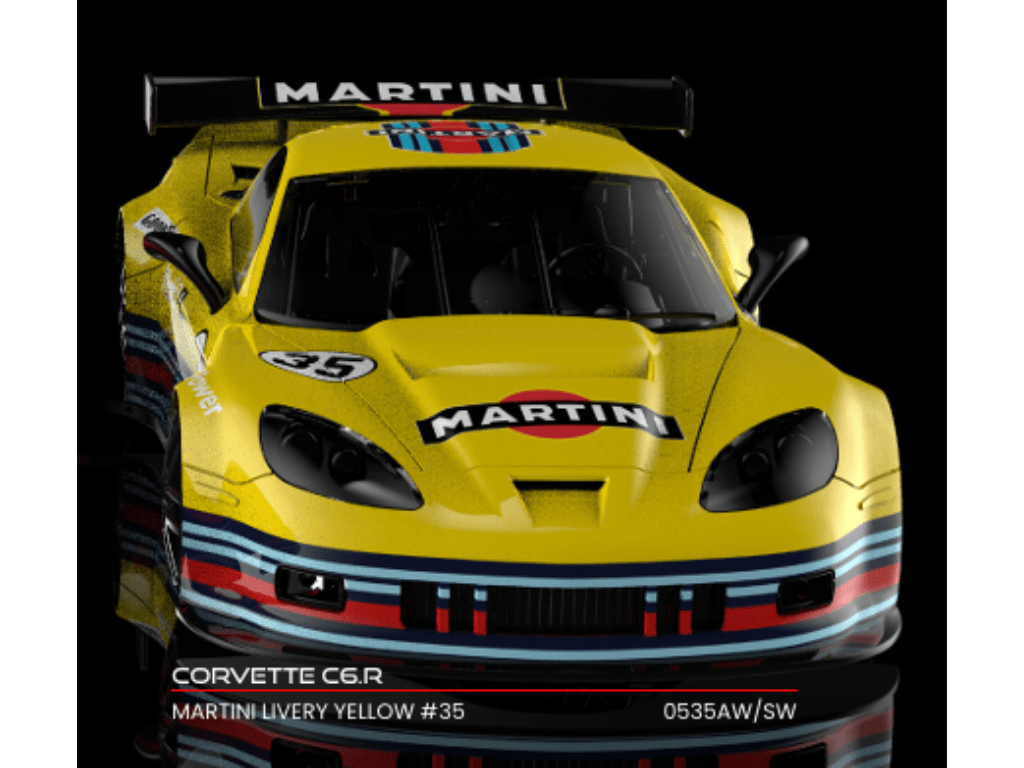 NSR | Chevrolet Corvette C6.R | #35 Martini - Yellow | PRE - ORDER - 0535AW Anglewinder