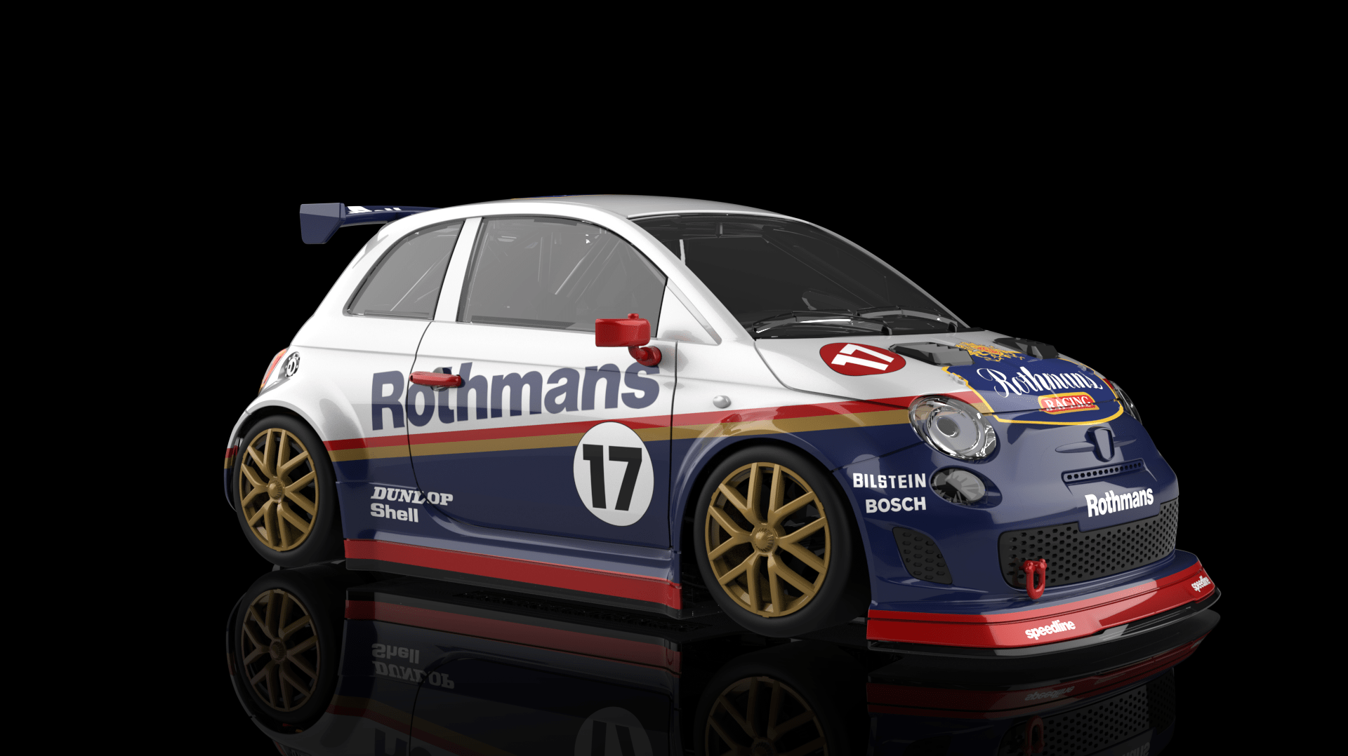 NSR | Fiat 500 Abarth | 17 Rothmans | 0609SW | 1/32 Slot Car