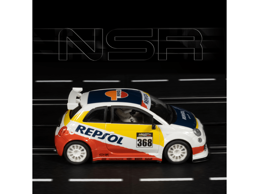 NSR | Fiat 500 Abarth | 368 Repsol | 0338SW | 1/32 Slot Car
