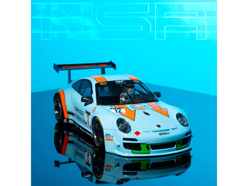 NSR | Porsche 911 GT3 R | 12 Gulf GPX Racing | 0422AW | 1/32 Slot Car
