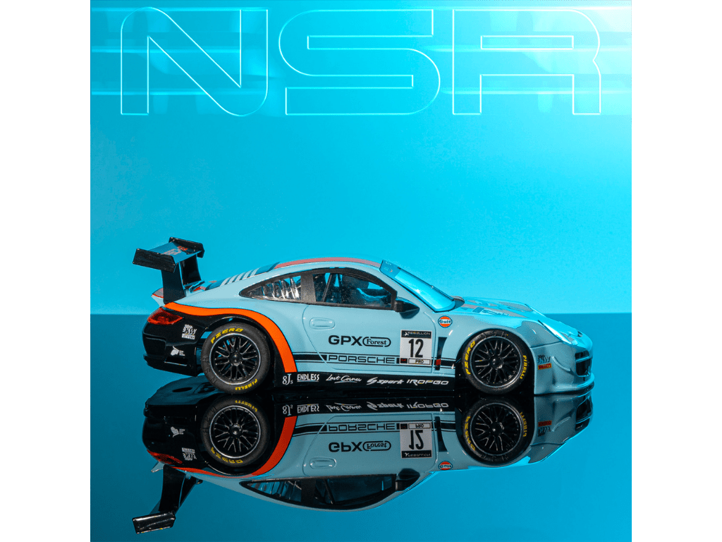 NSR | Porsche 911 GT3 R | 12 Gulf GPX Racing | 0422AW | 1/32 Slot Car
