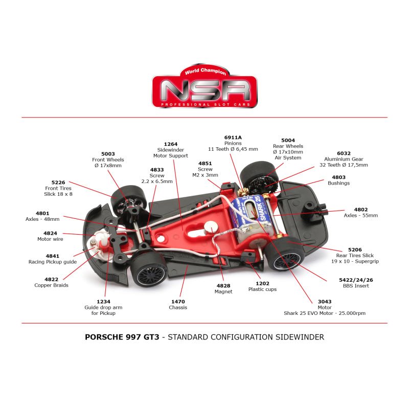NSR | Porsche 911 GT3 R (997) | #2 Marlboro | 0703SW | 1/32 Slot Car