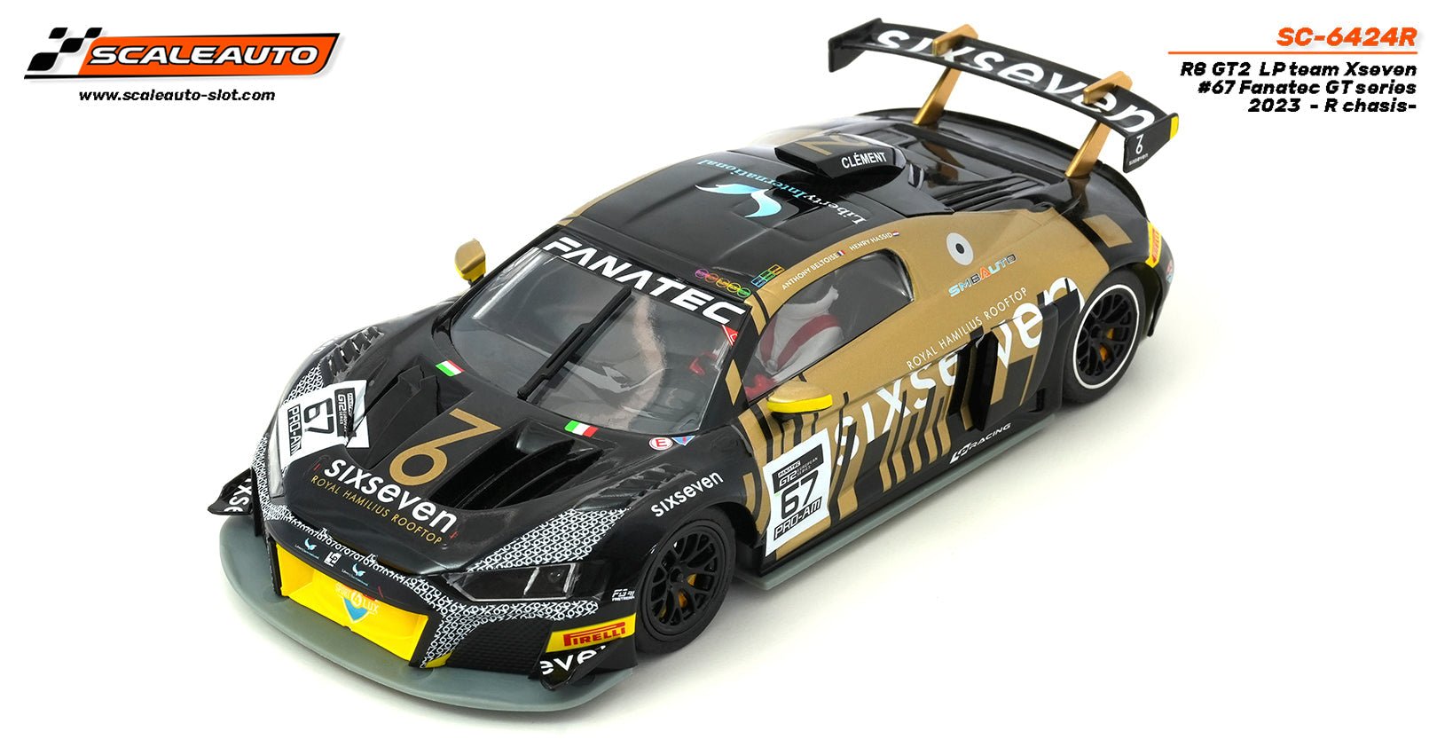 Scaleauto | Audi R8 LMS GT2 | 67 LP Racing | R Series | SC - 6424R | 1/32 Slot Car