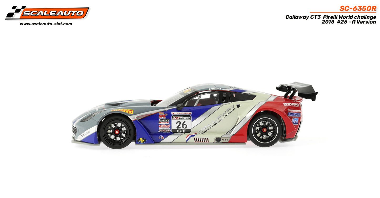 Scaleauto - Callaway Corvette C7 GT3 - R - #26 Callaway Competition - PWC 2018 - R Series - SC - 6350R