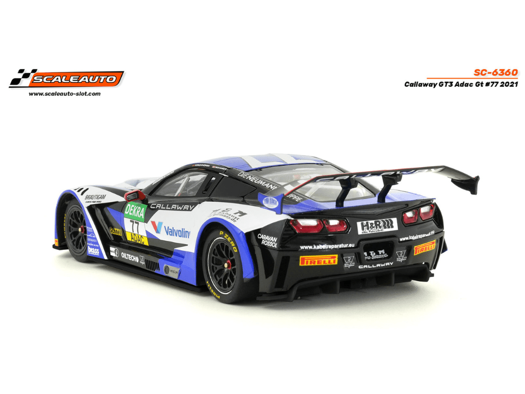 Scaleauto | Callaway Corvette C7 GT3 - R | 77 Callaway Competition | Home Series | SC - 6360 | 1/32 Slot Car