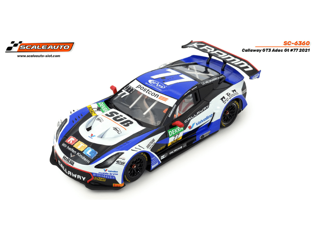 Scaleauto | Callaway Corvette C7 GT3 - R | 77 Callaway Competition | Home Series | SC - 6360 | 1/32 Slot Car