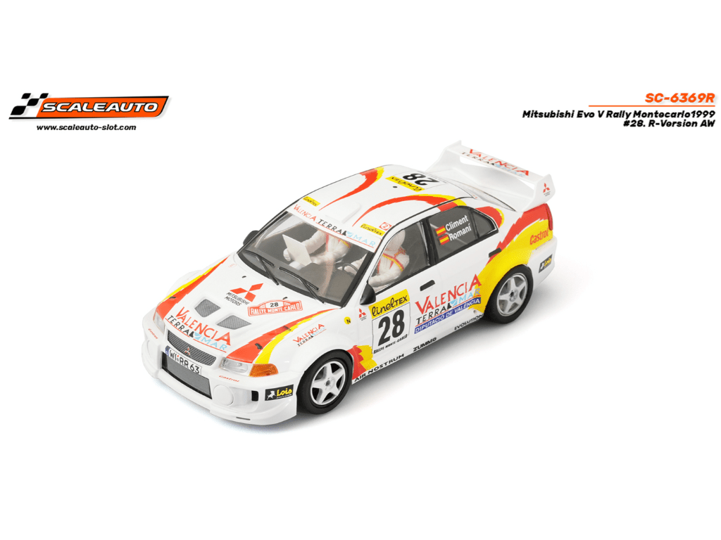 Scaleauto | Mitsubishi Lancer Evo V | 28 Valencia Terra - WRC 1999 | R 4WD Series | SC - 6369R