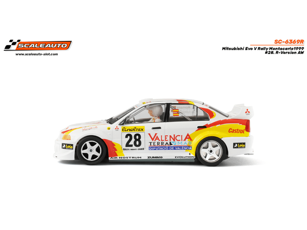 Scaleauto | Mitsubishi Lancer Evo V | 28 Valencia Terra - WRC 1999 | R 4WD Series | SC - 6369R