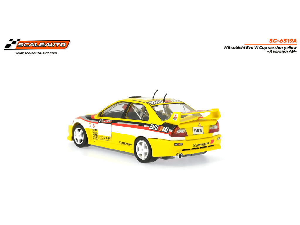 Scaleauto | Mitsubishi Lancer Evo VI | Evo Cup - Yellow | R 4WD Series | SC - 6319A