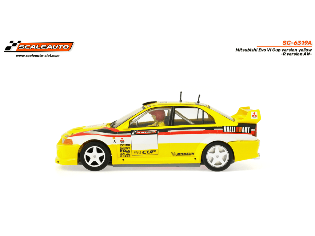 Scaleauto | Mitsubishi Lancer Evo VI | Evo Cup - Yellow | R 4WD Series | SC - 6319A