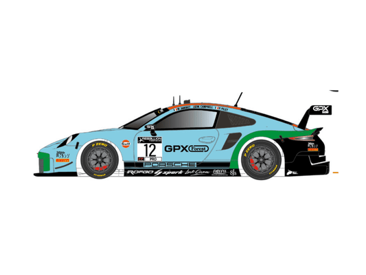 Scaleauto | Porsche 911 GT3 R | #12 Gulf GPX Racing - GT Challenge 2020 | Home Series | PRE - ORDER - SC - 6436