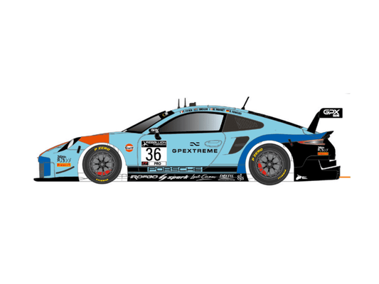 Scaleauto | Porsche 911 GT3 R | #36 Gulf GPX Racing - GT Challenge 2020 | Home Series | PRE - ORDER - SC - 6434