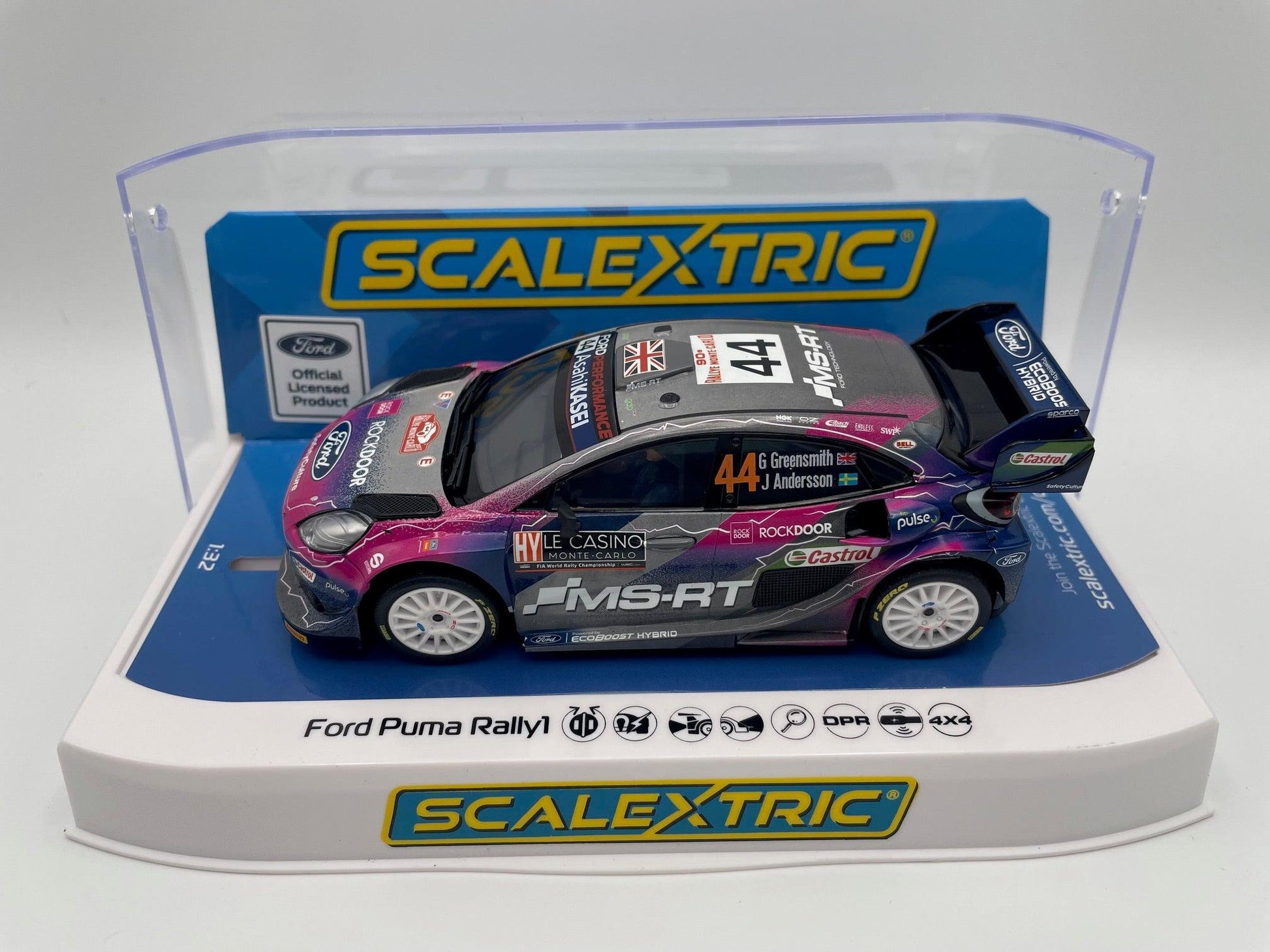 Scalextric - Ford Puma - #44 Gus Greensmith - WRC 2022 - 4WD - C4449