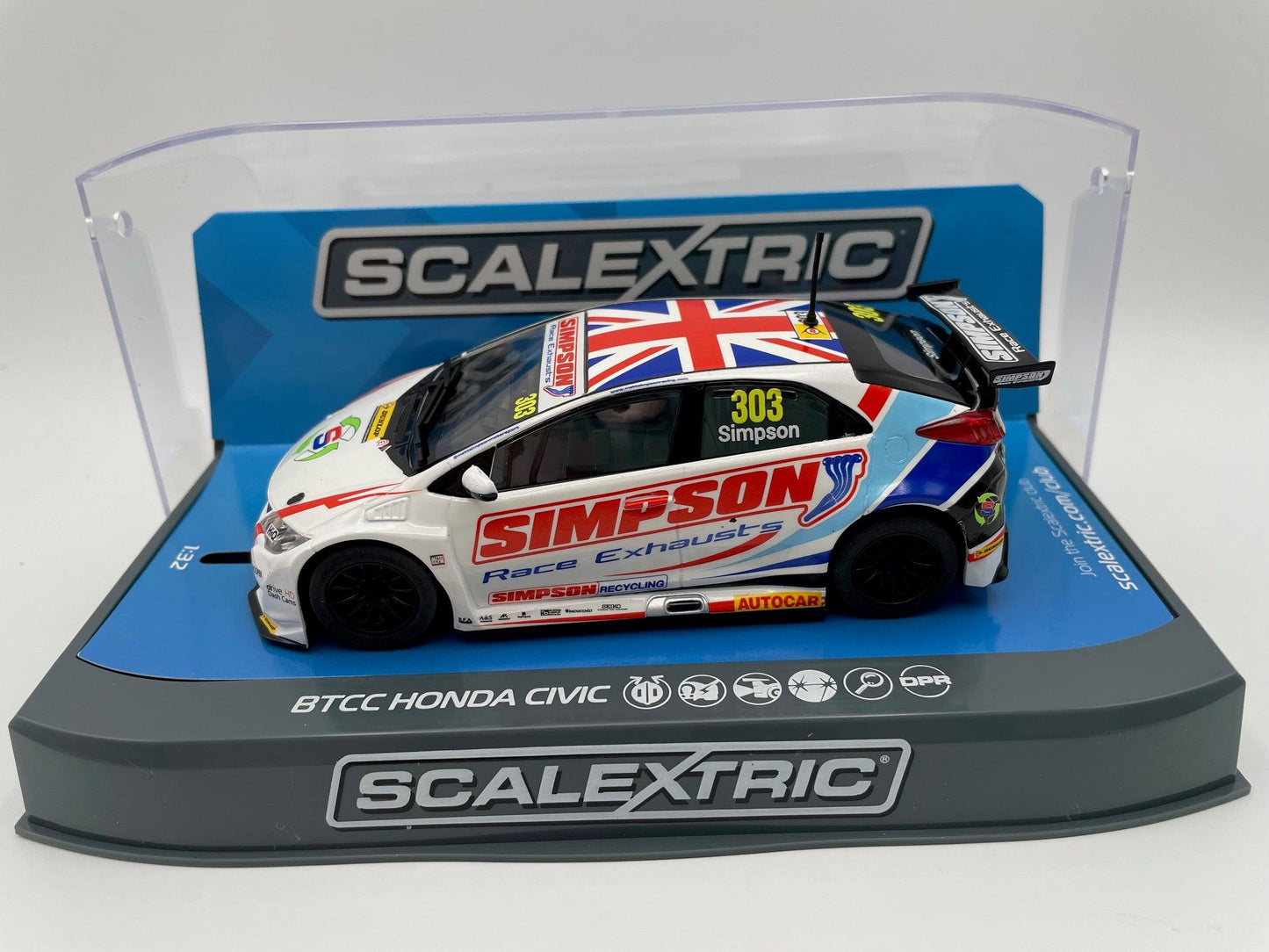 Scalextric - Honda Civic Type R - #303 Simpson - BTCC 2017 - C3915