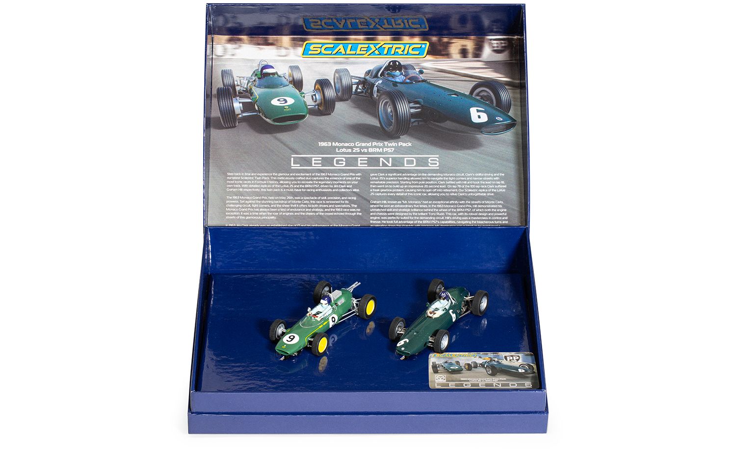 Scalextric | Legends - Twin Pack | Monaco Grand Prix 1963 | C4580A | 1/32 Slot Car Set