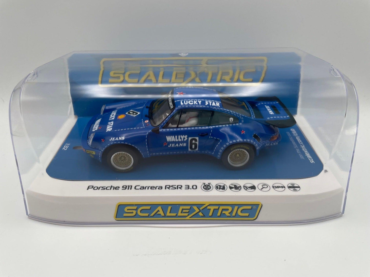 Scalextric - Porsche 911 Carrera RSR 3.0 - #6 Wallys Jeans - DRM 1970’s - C4398