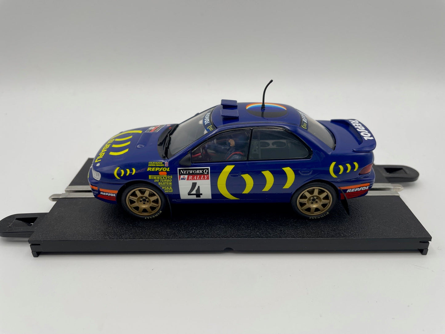 Scalextric - Subaru Impreza WRX - #4 Repsol - Colin McRae - WRC 1995 Champion - 1/32 Slot Car - C4428