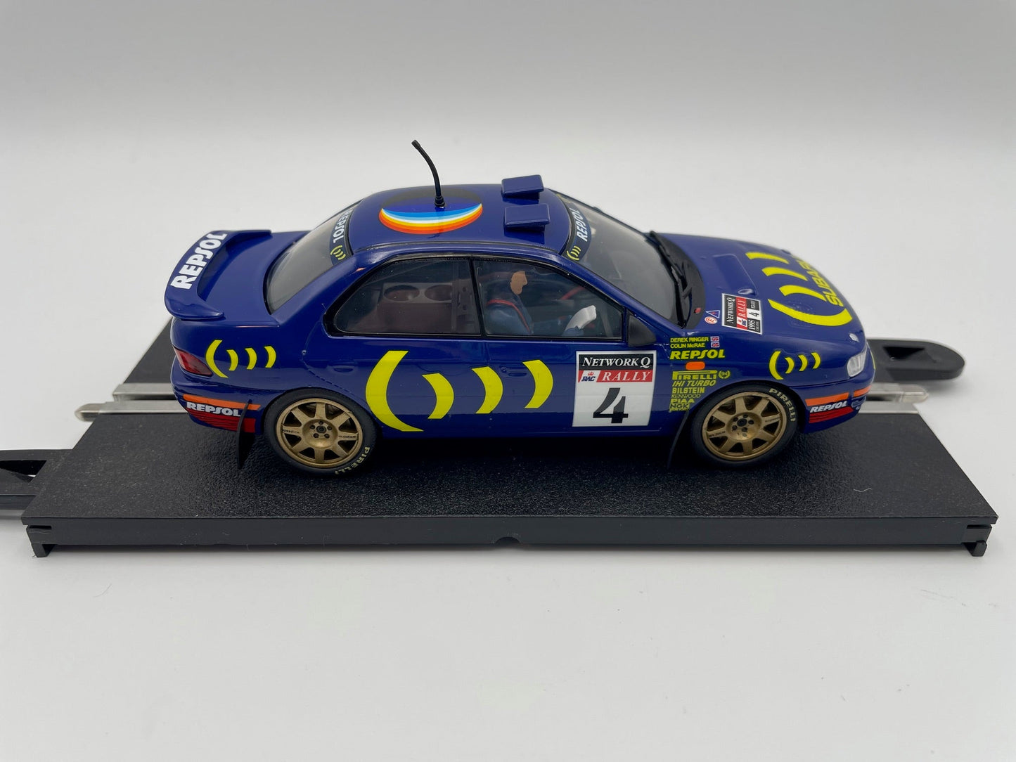 Scalextric - Subaru Impreza WRX - #4 Repsol - Colin McRae - WRC 1995 Champion - 1/32 Slot Car - C4428