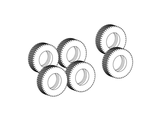 Scalextric | Tires - Rubber | FAB 1 - Thunderbirds (1965-1968) | C4479/03* | 1/32 Slot Car Parts