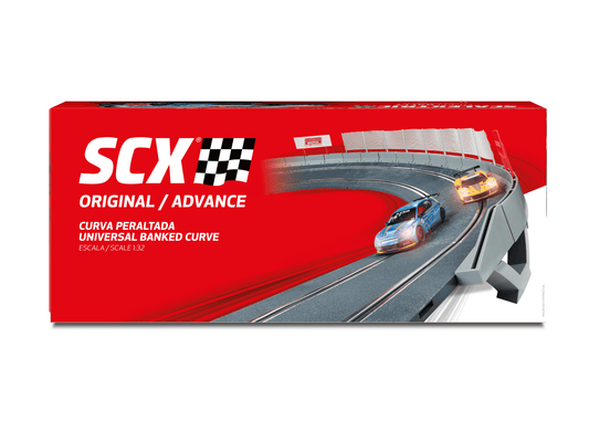 SCX 1:32 | Banked Curved Track - R2 / 45° | Includes Barriers & Fences | U10537