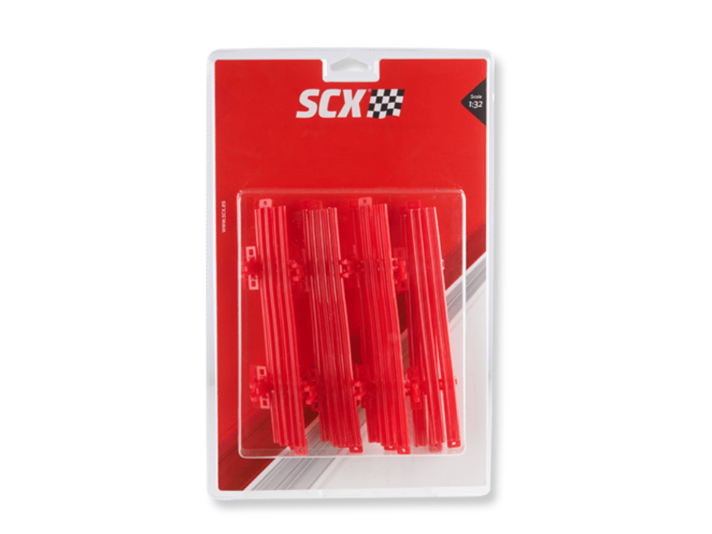 SCX 1:32 | Guard Rails | Straights - Half | U10324 | 1/32 Slot Car Accessories