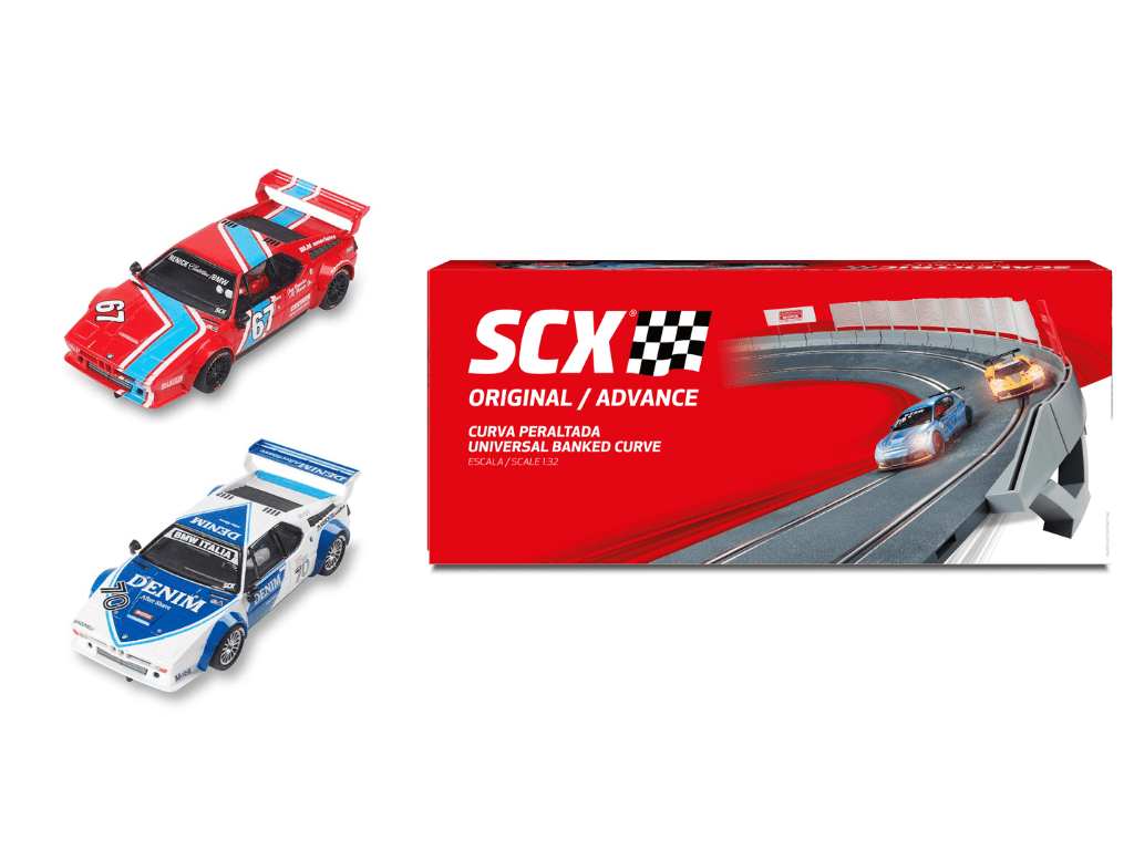 SCX Classic | Banked Curve & BMW M1 Set | Bundle 29 | 1/32 Slot Cars