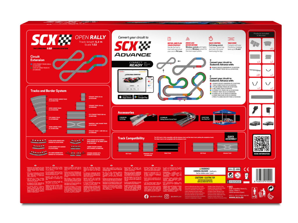 SCX Classic | Open Rally - Analog Slot Car Racing Set | WRC Ford vs. Hyundai | U10543