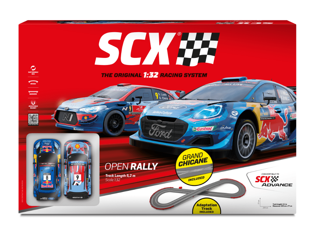 SCX Classic | Open Rally - Analog Slot Car Racing Set | WRC Ford vs. Hyundai | U10543