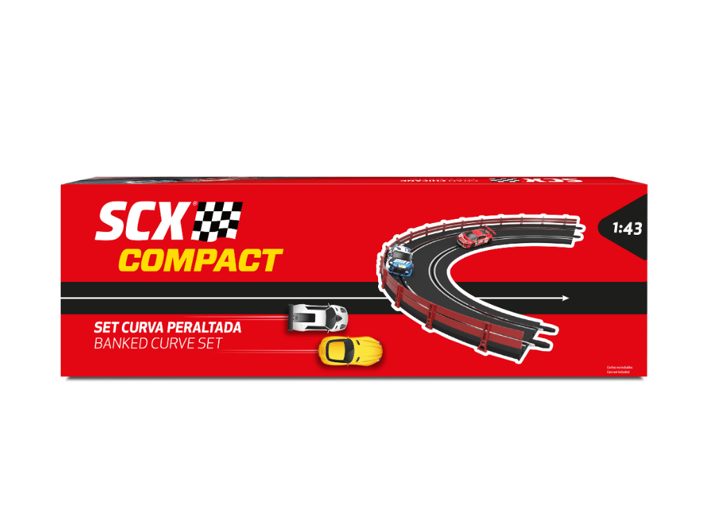 SCX Compact 1:43 | Banked Curved Track - R1 / 22.5° | x4 Pack | C10471