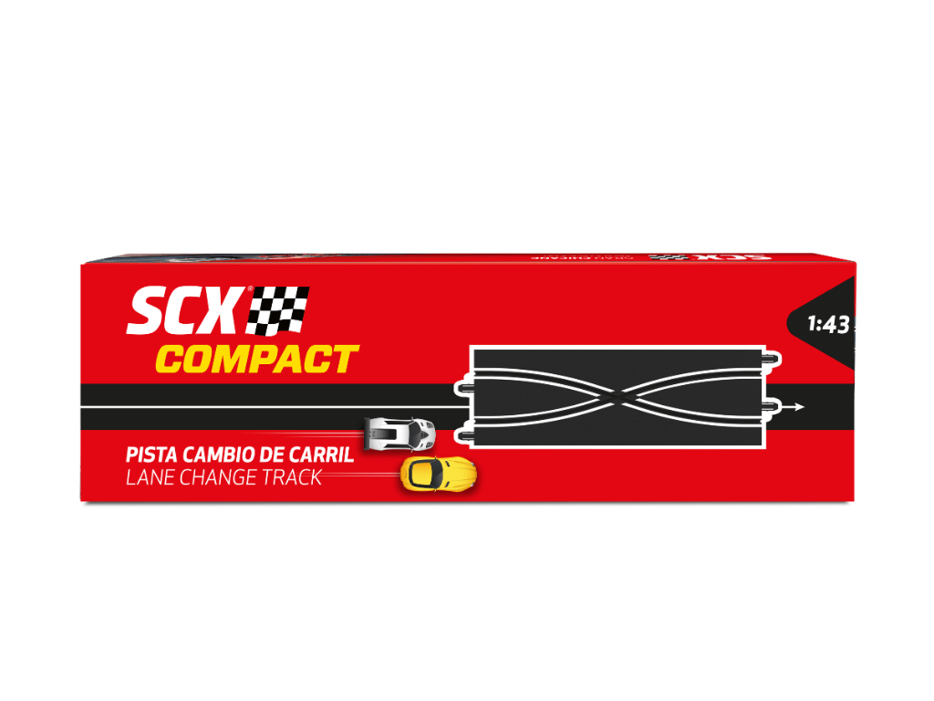 SCX Compact 1:43 | Lane Change Section - Straight | C10472 | 1/43 Slot ...