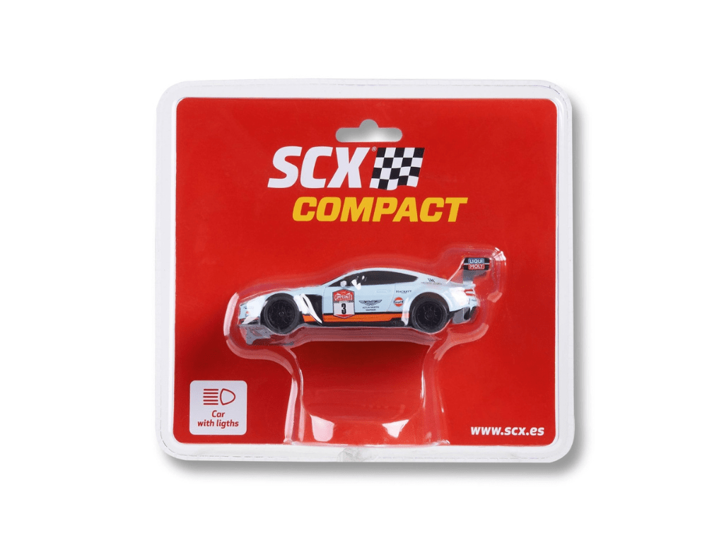SCX Compact | Aston Martin V12 Vantage GT3 | 3 Gulf | C10418 | 1/43 Slot Car