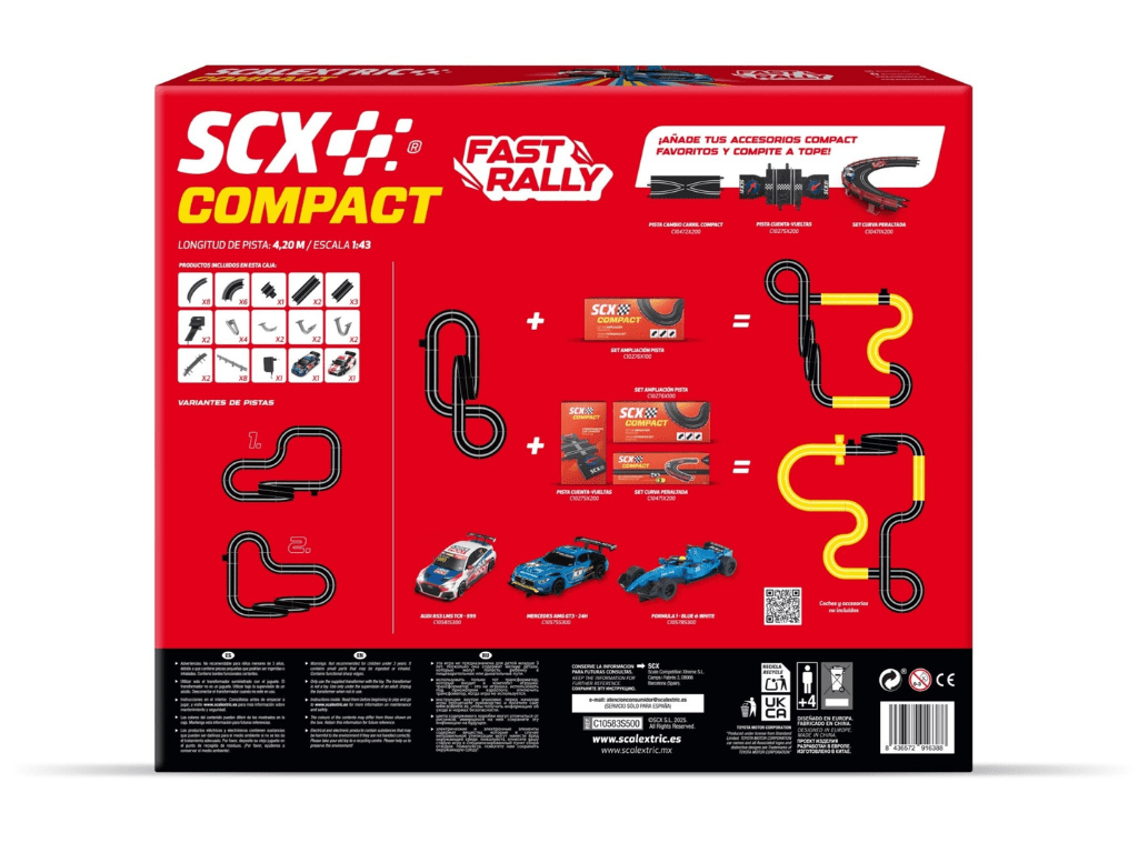 SCX Compact | Fast Rally | C10583 | 1/43 Slot Car Racing Set