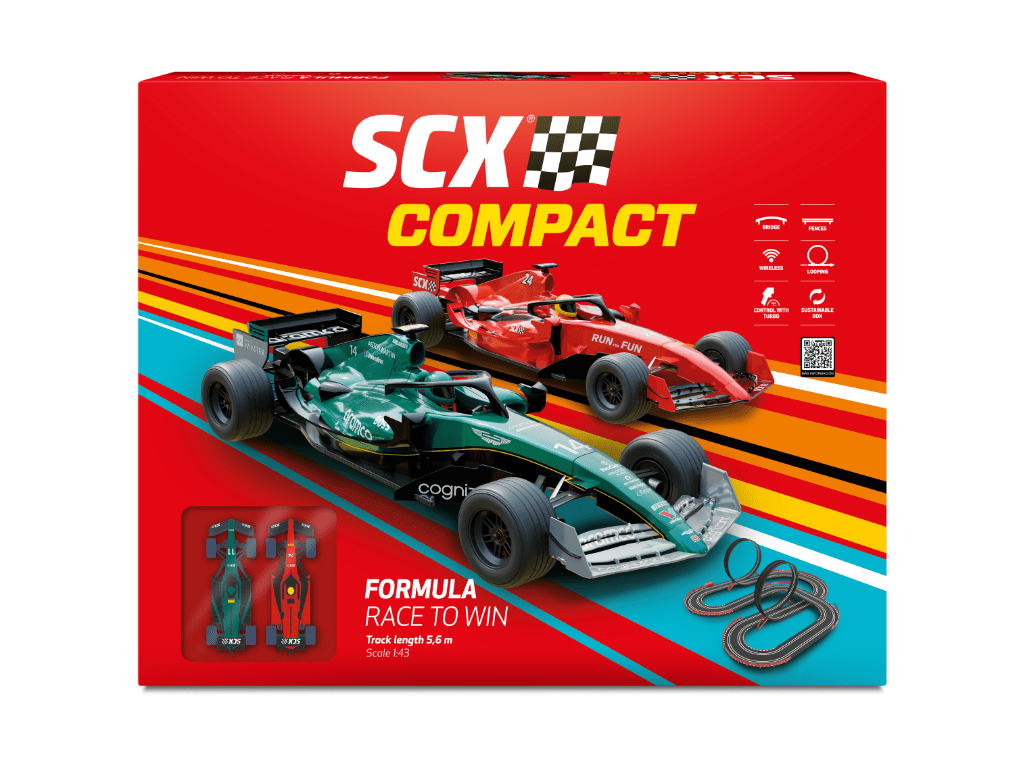 SCX Compact | Formula Race to Win | C10510 | 1/43 Slot Car Racing Set ...