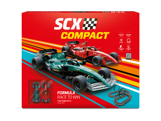 SCX Compact | Formula Race to Win - Slot Car Racing Set | Formula 1 - Alonso vs. SCX | C10510