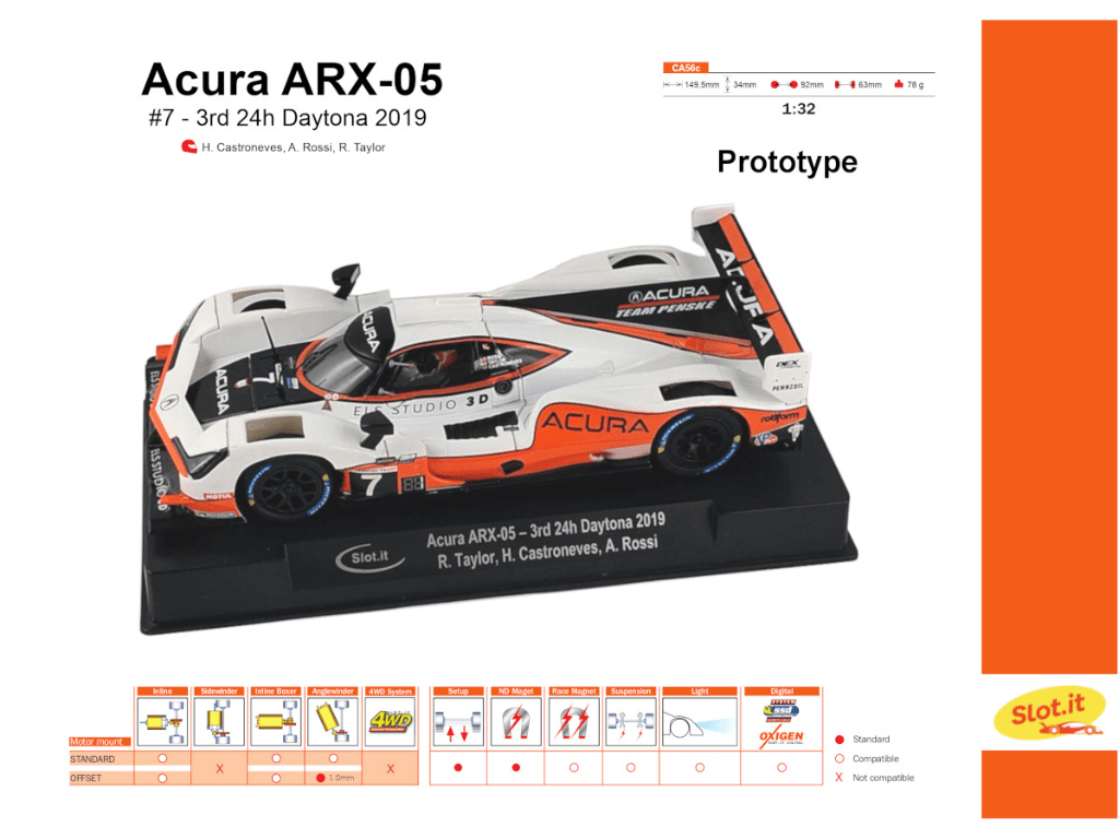 Slot.it | Acura ARX - 05 | 7 Team Penske | CA56C | 1/32 Slot Car