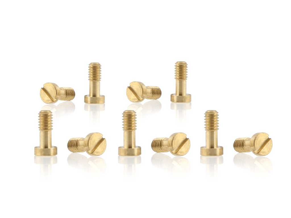 Slot.it | Brass Body Float Screws for Carrera x10 Pack | Flat / Slotted Head | CH89