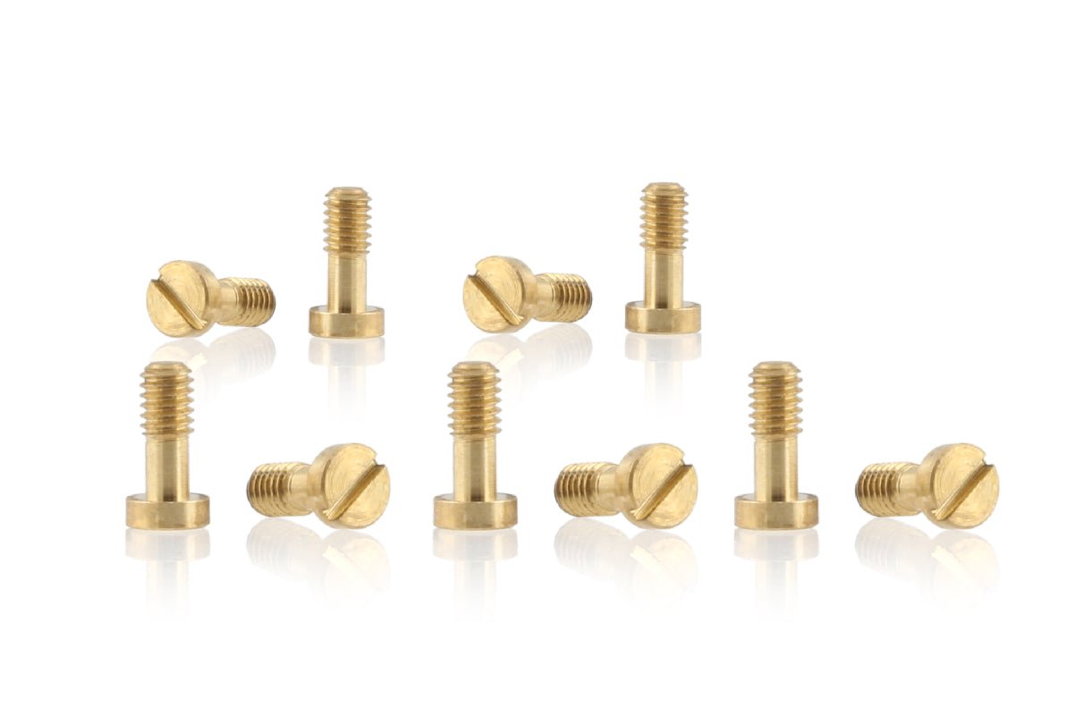 Slot.it | Brass Body Float Screws for Carrera x10 Pack | Flat / Slotted Head | CH89