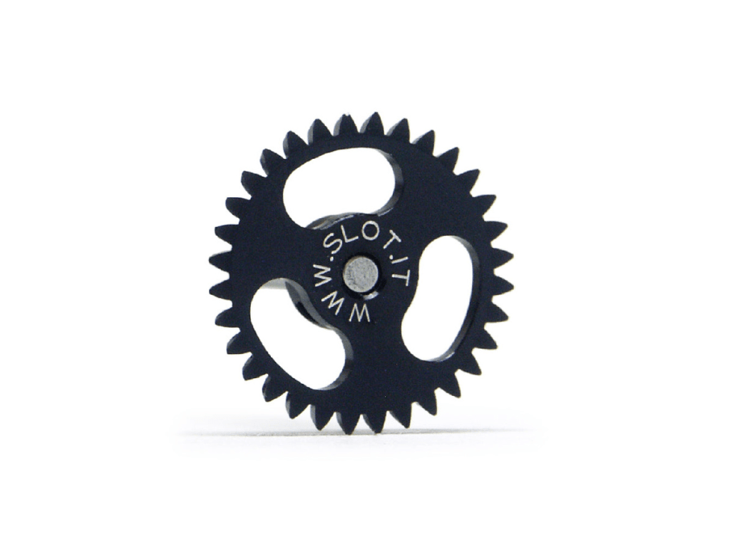 Slot.it | Ergal Anglewinder Gear | 18mm Diameter | 32 Tooth | 3/32" / 2.38mm Axles | GA1832E