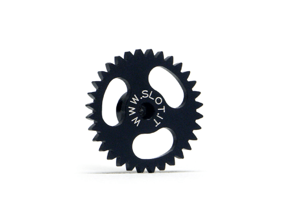 Slot.it | Ergal Sidewinder Spur Gear | 18mm Diameter | 32 Tooth | 3/32" / 2.38mm Axles | GS1832