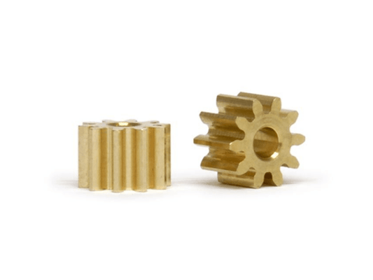 Slot.it | Inline Pinion Gear - Brass | 5.5mm Diameter | 10 Tooth | x2 Pack | PI10