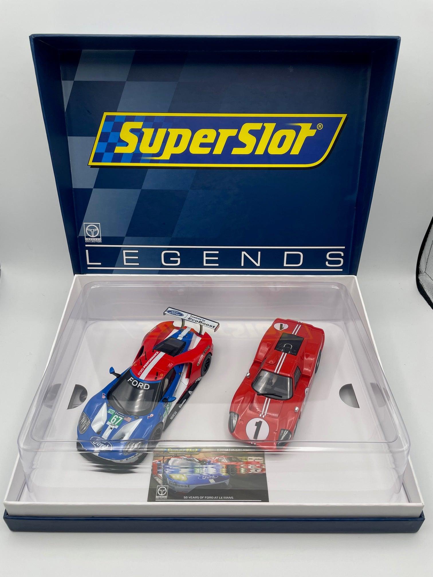 Superslot - 50 Years of Ford at Le Mans - Ford GT40 Mk. IV & Ford GT GTE - Le Mans 1967 & 2017 - Legends - H3893A - Amanda’s Hobbies